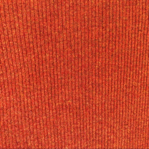 Madewell Orange Ribbed Wool Crew Neck Sweater XL - Picture 4 of 5